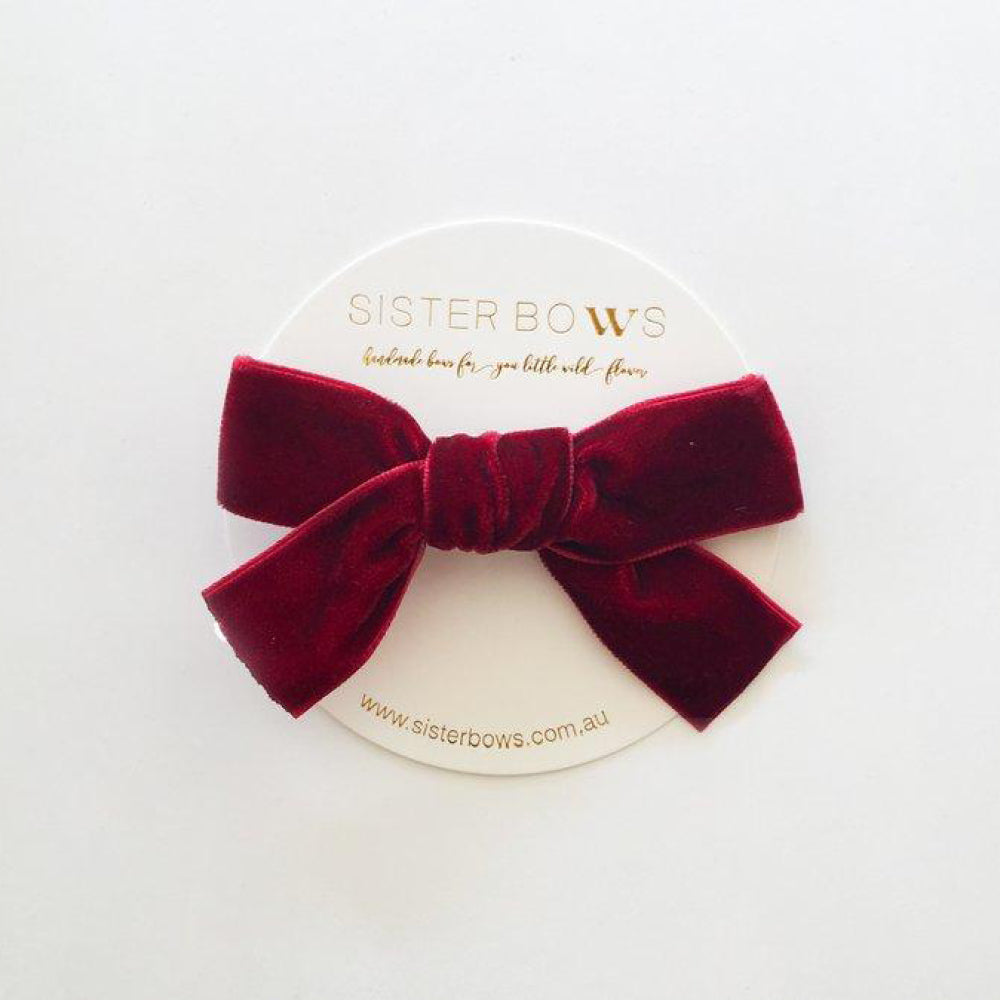 Sister Bows Girls Assorted Velvet Bows | Hair Accessories | Bon Bon Tresor