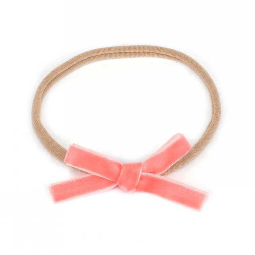 Sister Bows Petite Velvet Soft Elastic Headbands | Hair Accessories | Bon Bon Tresor