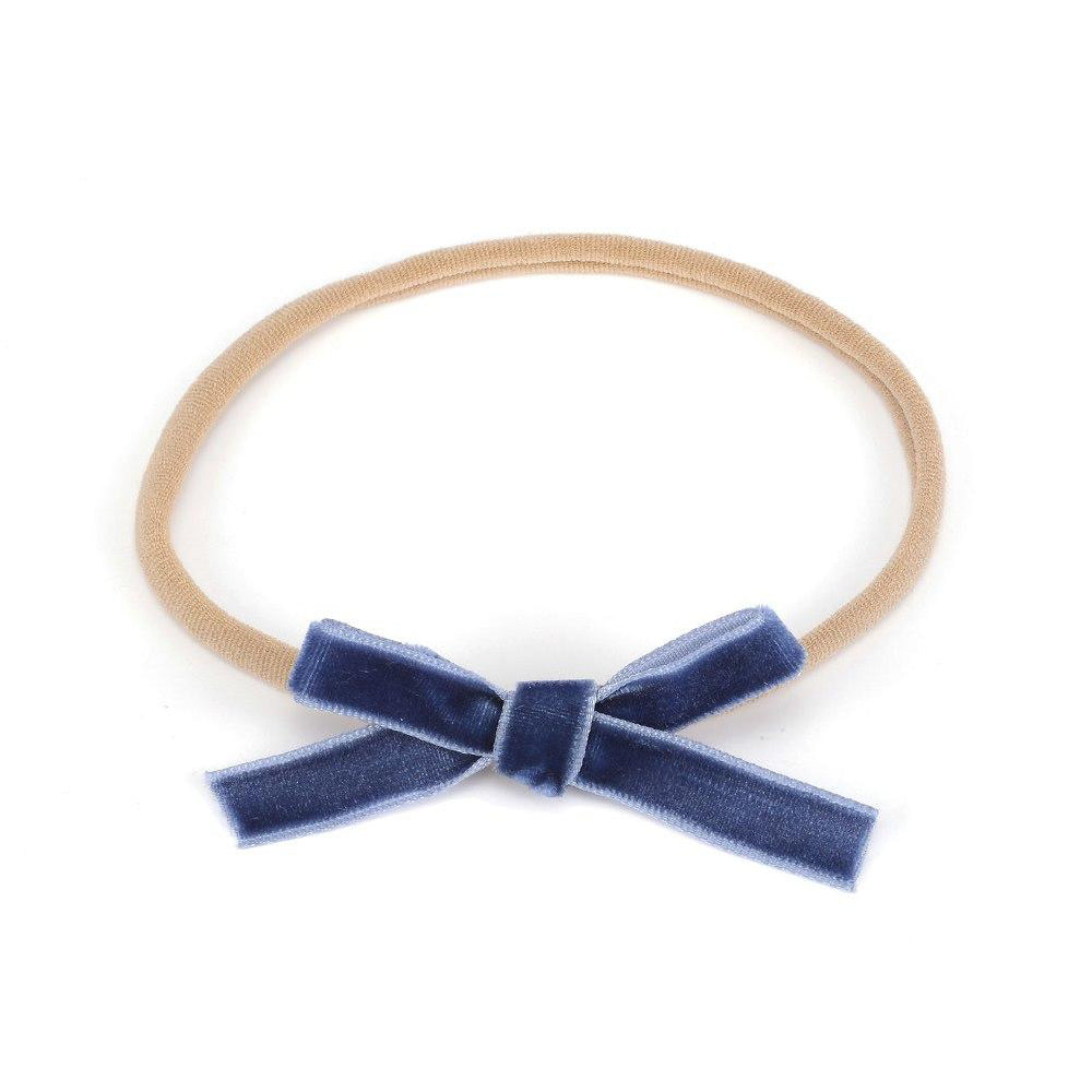 Sister Bows Petite Velvet Soft Elastic Headbands | Hair Accessories | Bon Bon Tresor