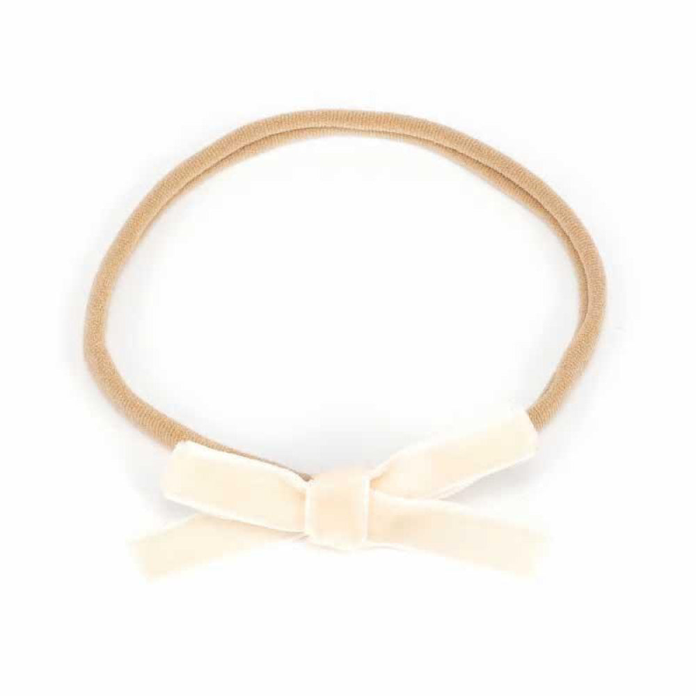 Sister Bows Petite Velvet Soft Elastic Headbands | Hair Accessories | Bon Bon Tresor