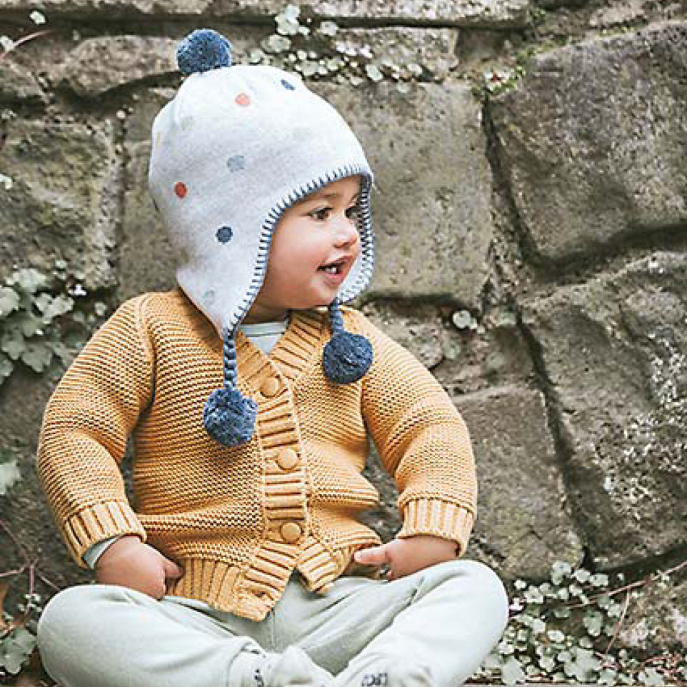 Toshi Organic Cardigan Andy Turmeric | Sweaters & Knitwear | Bon Bon Tresor