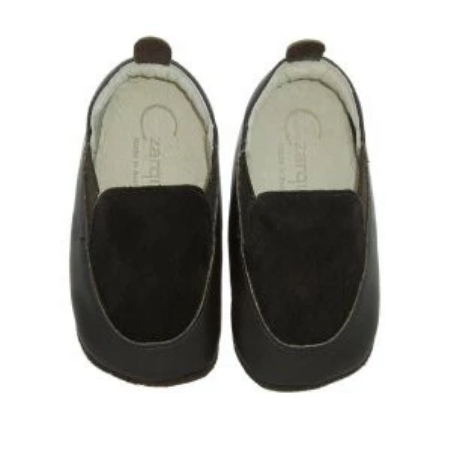 Czarque Chocolate Suede Baby Loafers | Moccasins & Loafers | Bon Bon Tresor
