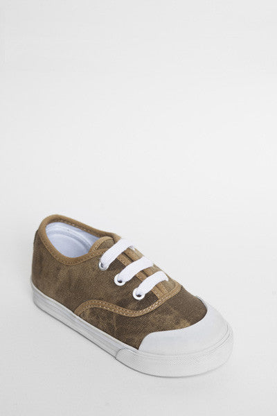 Jonah and the Girl Bertie Khaki Canvas Shoes | Sneakers | Bon Bon Tresor