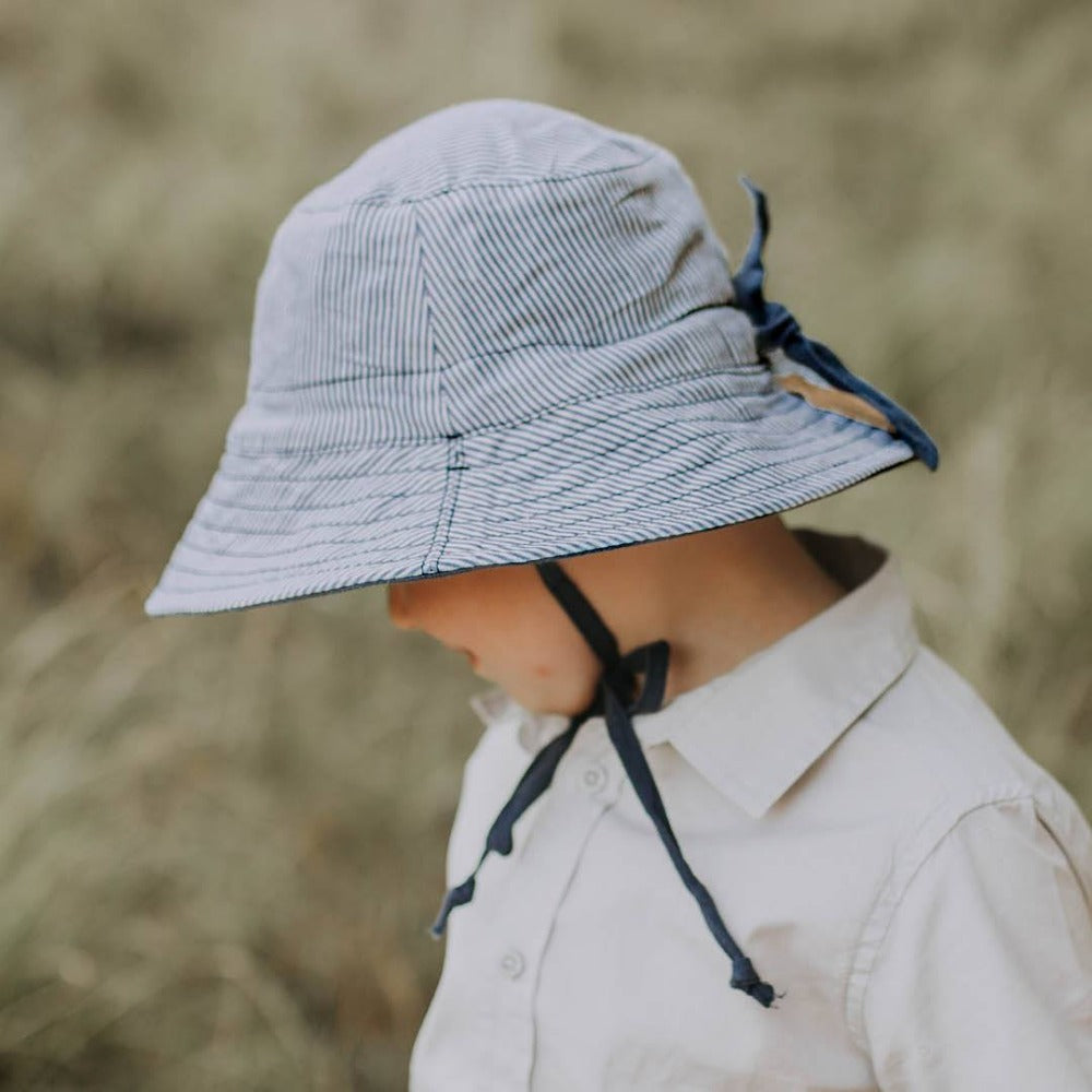 Bedhead Hats Explorer Kids Reversible Sun Hat Charlie Indigo | Hats | Bon Bon Tresor