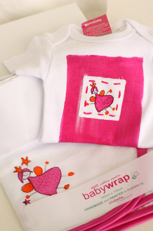 Ellabella - Baby Muslin Wrap Fairy Print | Wraps & Swaddles | Bon Bon Tresor