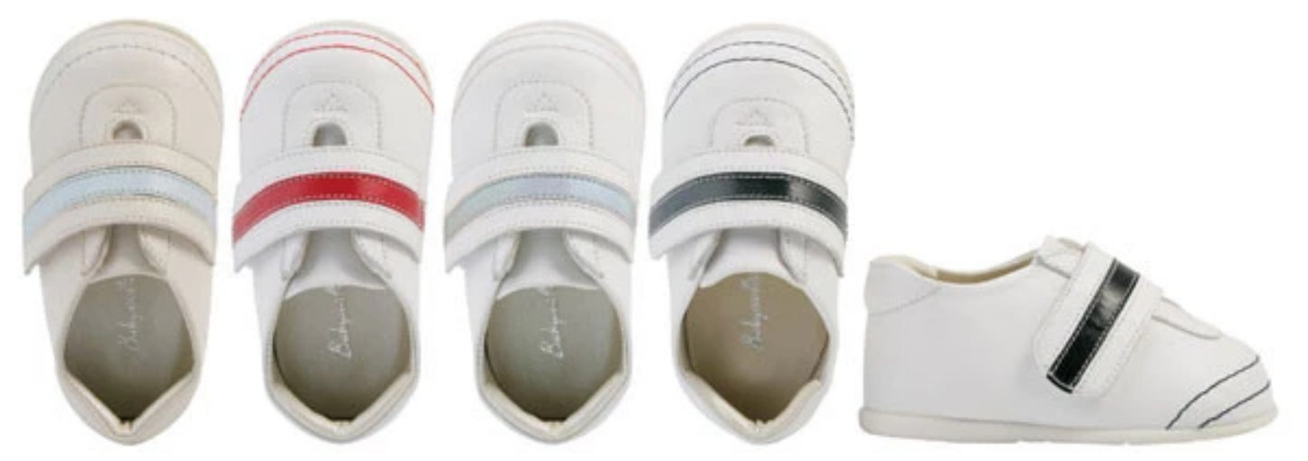 BabyWalker Red/White Leather Baby Shoes | Dress Shoes | Bon Bon Tresor