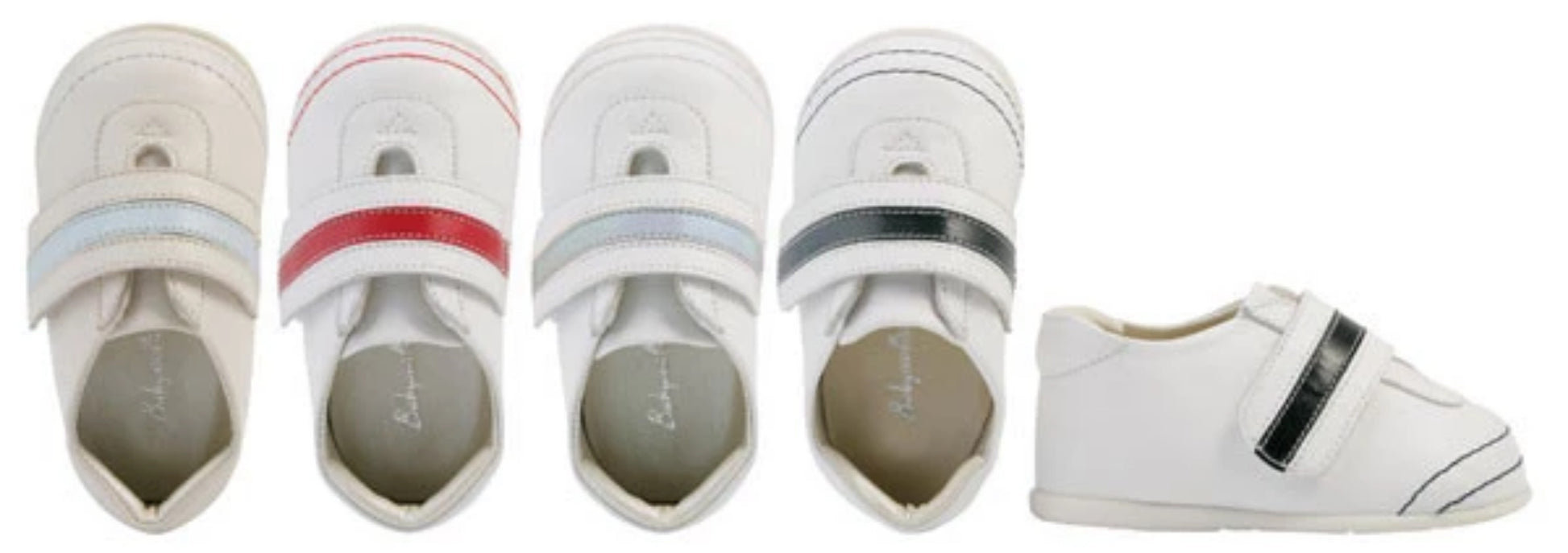 BabyWalker Red/White Leather Baby Shoes | Dress Shoes | Bon Bon Tresor