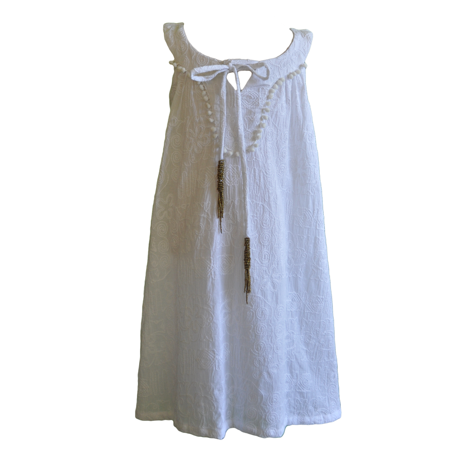 Willow and Finn Girls White Embroidery Dress | Dresses & Skirts | Bon Bon Tresor