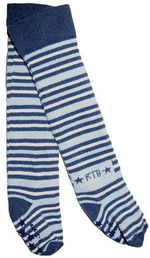Rock a Thigh Baby Blue Stripe Thigh High Socks | Socks | Bon Bon Tresor