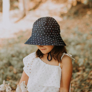 Bedhead Hats Kids Ponytail Bucket Hat Hearts Print | Sun hat | Bon Bon Tresor