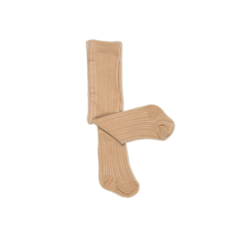 Kapow Kids Biscuit Ribbed Stockings | Tights | Bon Bon Tresor
